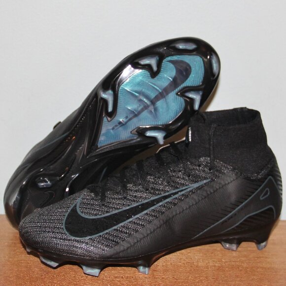 Nike Zoom Mercurial Superfly 10 Elite FG Mens 6.5 Womens 8 Black - Picture 1 of 7